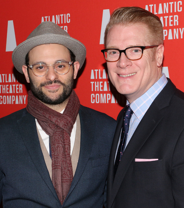 Arian Moayed poses with Atlantic&#39;s executive director, Jeffory Lawson.