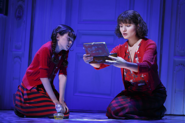Savvy Crawford and Phillipa Soo in Amélie in its pre-Broadway production at Center Theatre Group/Ahmanson Theatre. 
