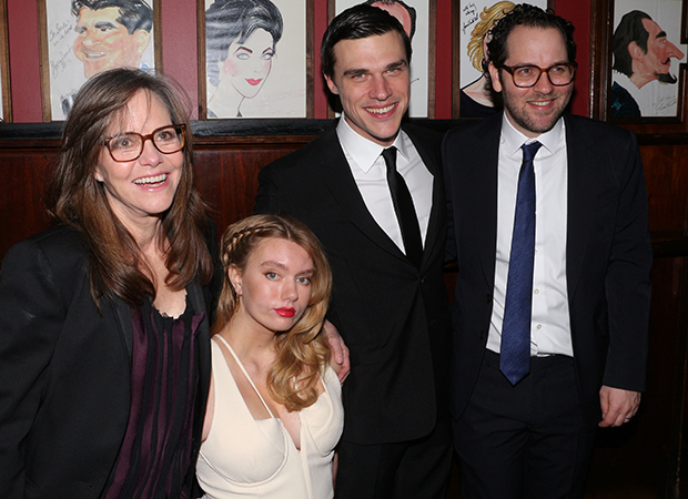 Sally Field, Madison Ferris, Finn Wittrock, and Sam Gold toast their opening night.