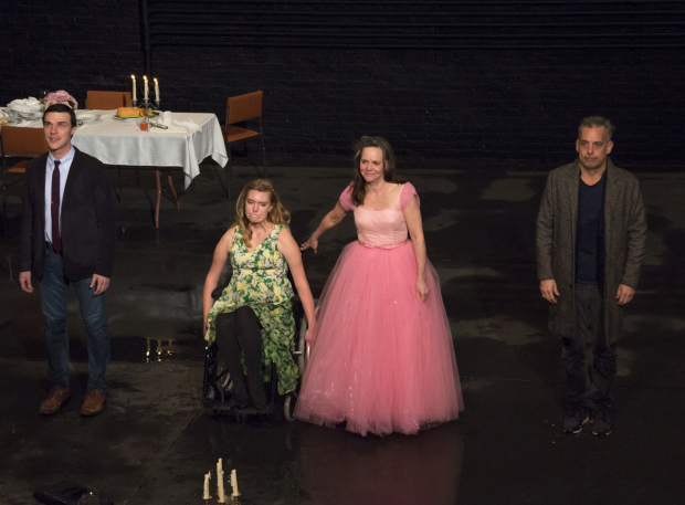 Finn Wittrock, Madison Ferris, Sally Field, and Joe Mantello take their bow as The Glass Menagerie opens on Broadway.