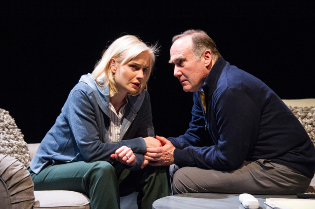 Hannah Yelland as Valerie Plame and Lawrence Redmond as Joseph Wilson in Intelligence, directed by Daniella Topol, at Arena Stage. 