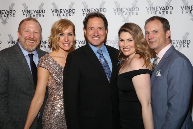 Hunter Bell, Susan Blackwell, Kevin McCollum, Heidi Blickenstaff and Jeff Bowen were all honored at Vineyard Theatre&#39;s annual gala.