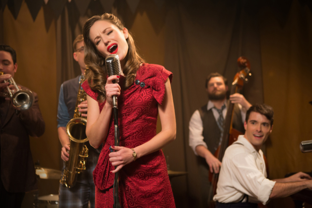 Laura Osnes and Corey Cott reprise their roles from the premiere production at Paper Mill Playhouse.