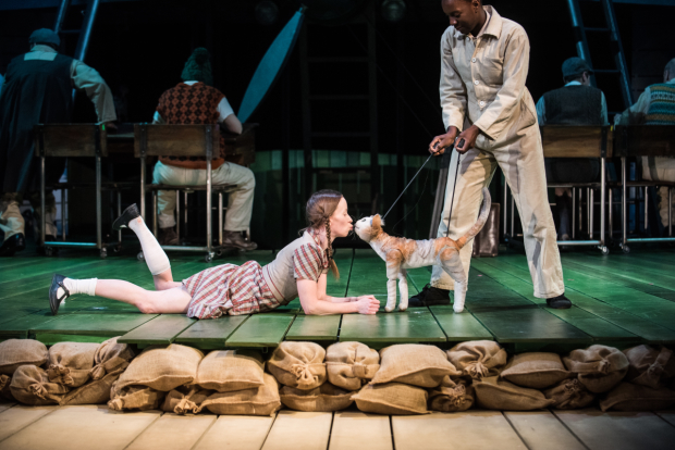 Katy Owen as Lily and Nandi Bhebhe as Tips in Kneehigh&#39;s 946: The Amazing Story of Adolphus Tips.