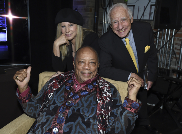 Barbra Streisand, Quincy Jones, and Mel Brooks at the Geffen Playhouse&#39;s gala.