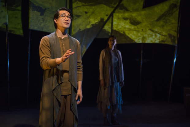 Scott Shimizu and Jennifer Cheung in Griffin Theatre Company's world premiere of In to American.