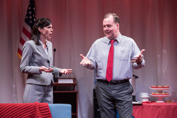 Christa Scott-Reed plays campaign manager Alex Kline, and Rob Nagle plays Senator Charles Whitmore in Church &amp; State.
