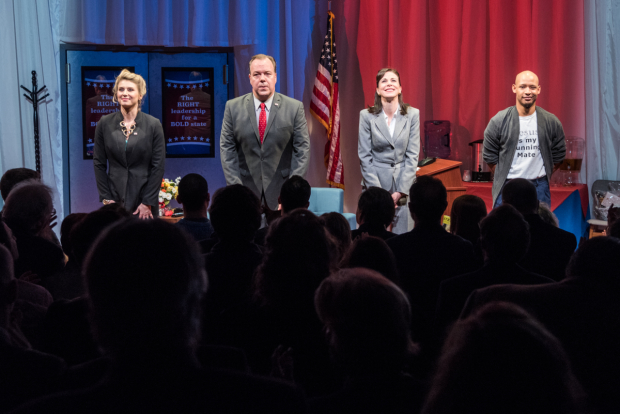 The cast of Church &amp; State takes a bow at curtain call.