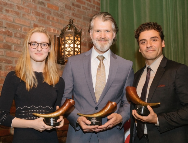 Olivia Reis, George Forbes, Oscar Isaac were honored with Matador Awards at Red Bull Theater&#39;s Running of the Red Bulls Gala Benefit.