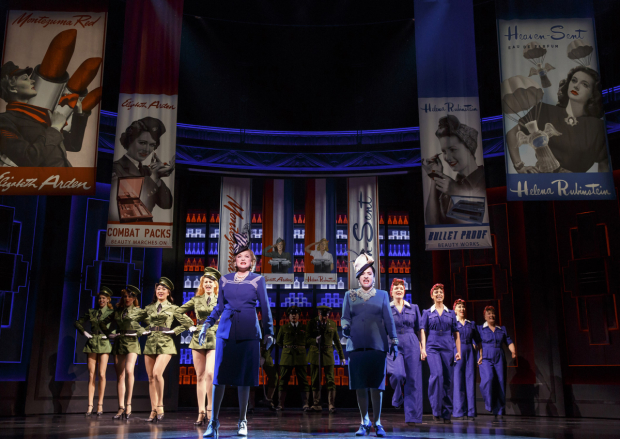 Christine Ebersoel and Patti LuPone star in War Paint, directed by Michael Greif, at the Nederlander Theatre.