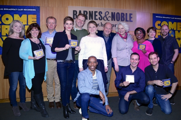 The company of Come From Away celebrates the release of their Cast Album with a signing at Barnes &amp; Noble.