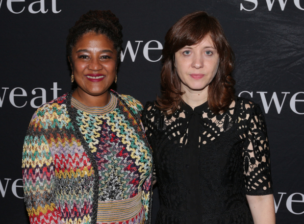 Lynn Nottage with director Kate Whoriskey on the opening night of Sweat on Broadway.