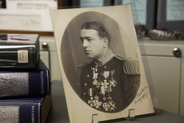 A photo of Ernest Shackleton was on display during the event.