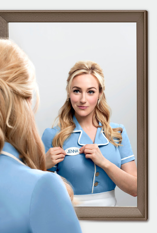 Betsy Wolfe in a promotional image for Waitress.