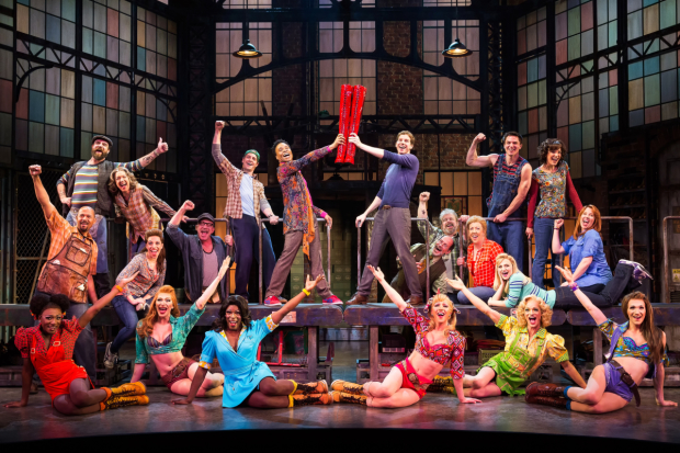 The original cast of Broadway&#39;s Kinky Boots, which won six Tony Awards, including best musical.