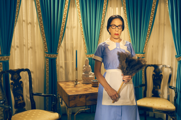 Jackie Hoffman as Mamacita in a promotional image for Feud: Bette and Joan.