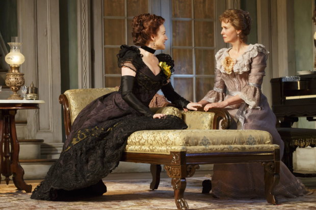 Laura Linney and Cynthia Nixon as Regina and Birdie in The Little Foxes.