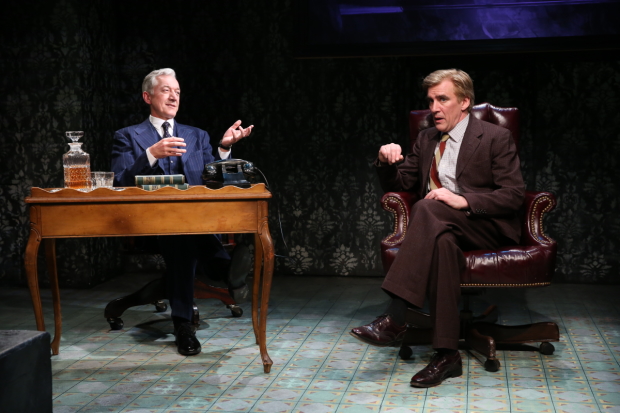 Sean Gormley and Patrick Fitzgerald star in Larry Kirwan&#39;s Rebel in the Soul, directed by Charlotte Moore, at the Irish Repertory Theatre.