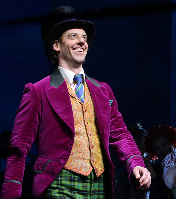 Christian Borle takes his bow as Charlie and the Chocolate Factory opens on Broadway.