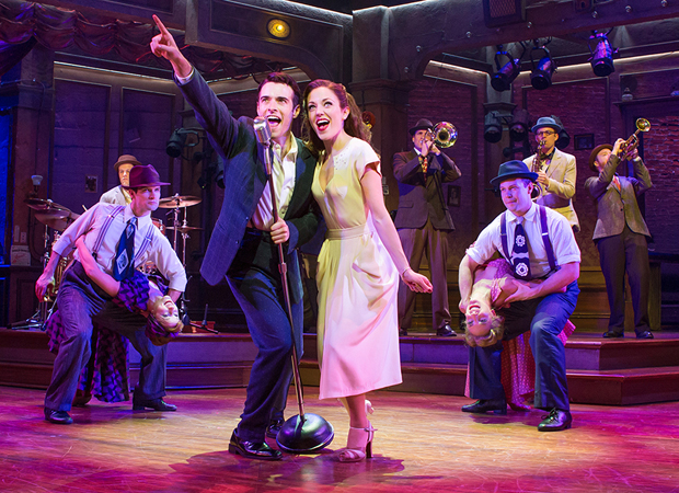 Corey Cott and Laura Osnes star in Bandstand on Broadway.