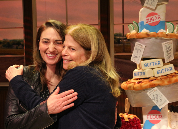 Sara Bareilles and Jessie Nelson hug it out.