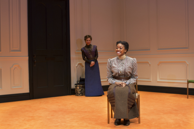 Nora (Laurie Metcalf) listens as her estranged daughter, Emmy (Condola Rashad) tells her about her aspiration to become a wife in a Doll&#39;s House, Part 2.