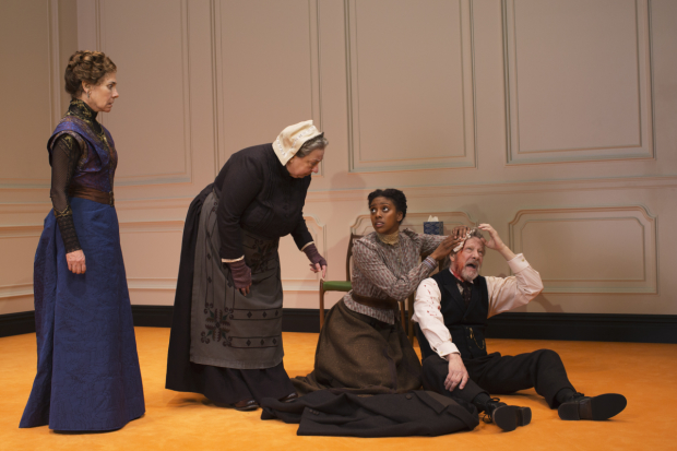 Laurie Metcalf, Jayne Houdyshell, Condola Rashad and Chris Cooper in a scene from A Doll&#39;s House, Part 2.
