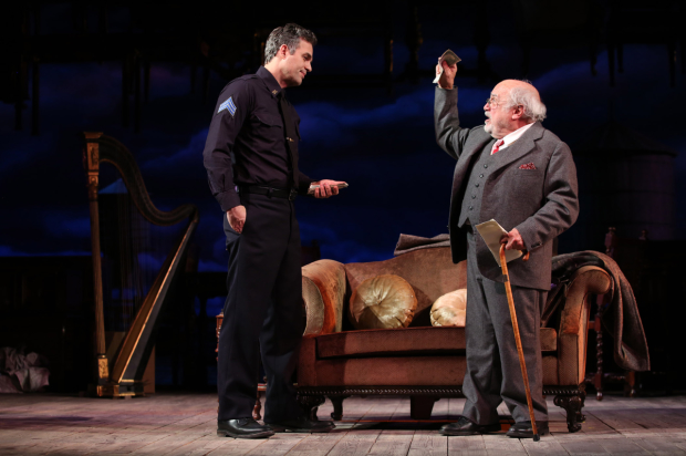 Danny DeVito, seen here in a scene with Mark Ruffalo, is a 2017 Tony Award nominee for his Broadway-debut performance in Arthur Miller&#39;s The Price.