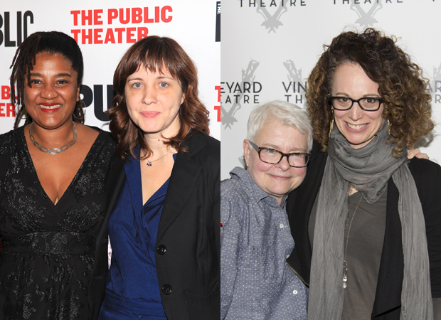 Pulitzer Prize-winning playwrights Lynn Nottage and Paula Vogel with their directors and collaborators Kate Whoriskey and Rebecca Taichman. 