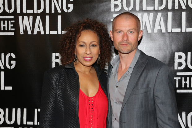 Tamara Tunie and James Badge Dale costar in Robert Schenkkan&#39;s new play, Building the Wall, at New World Stages.