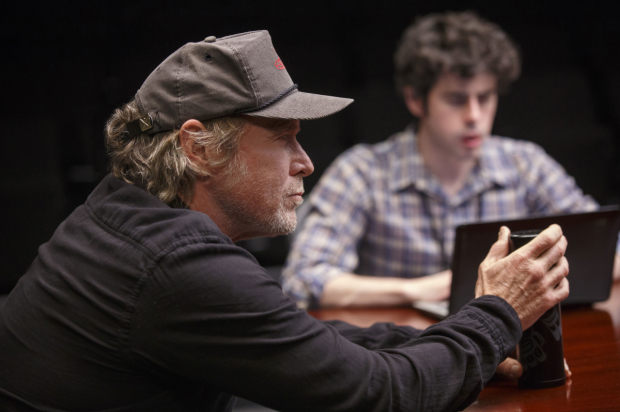 Will Patton and Brian Miskell in a scene from Annie Baker&#39;s The Antipodes, directed by Lila Neugebauer, at the Pershing Square Signature Center.