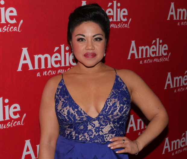 Maria-Christina Oliveras plays Gina in the Broadway musical Amélie at the Walter Kerr Theatre.