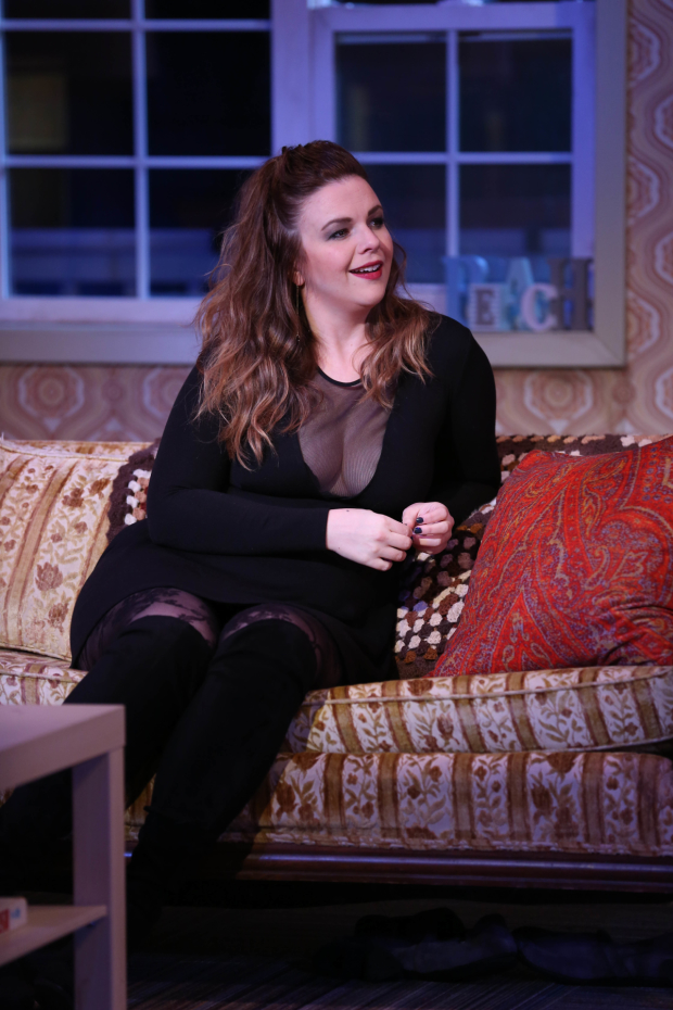 Amber Tamblyn stars in Can You Forgive Her?, directed by Peter DuBois, at Vineyard Theatre.