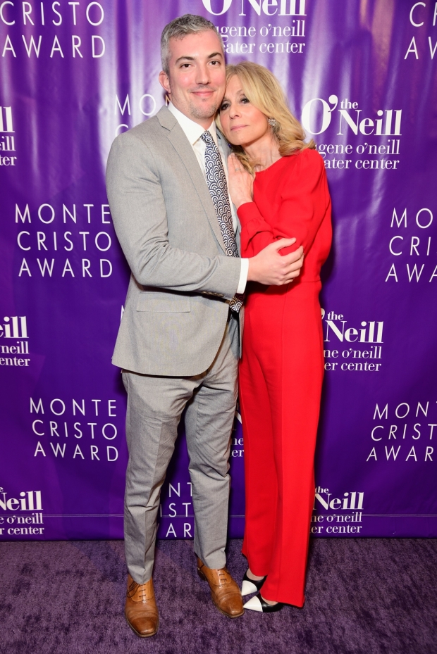 Eugene O&#39;Neill Theater Center executive director Preston Whiteway stops for a photo with honoree Judith Light.