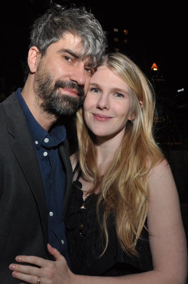 Playwright Hamish Linklater poses for a photo with frequent collaborator Lily Rabe.