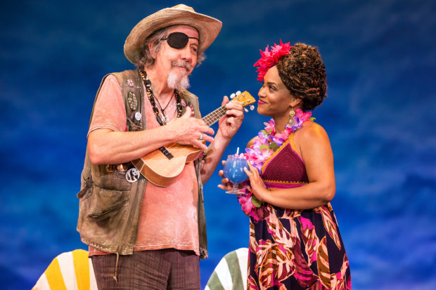 Don Sparks as J.D. and Rema Webb as Marley in Escape to Margaritaville.