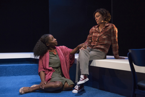 Patrese McClain and Elizabeth Ledo star in Bright Half Life, directed by Keria Fromm, at About Face Theatre.