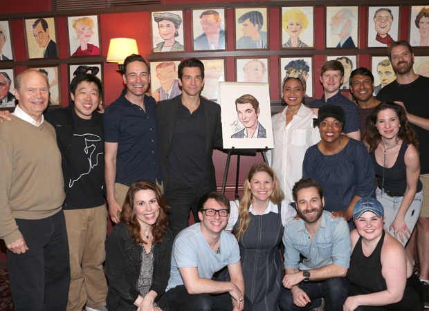 The cast of Groundhog Day congratulates Andy Karl.