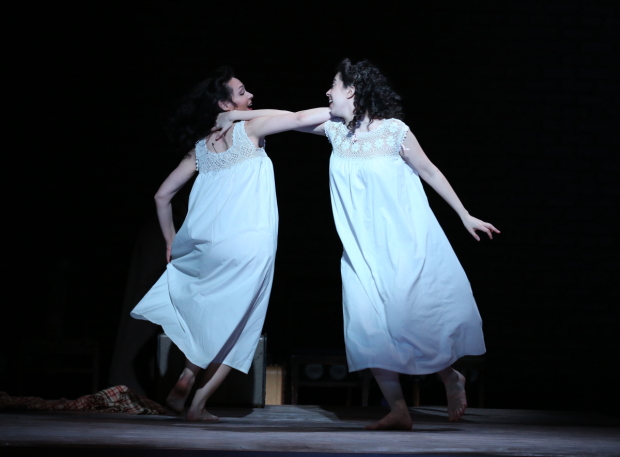 Katrina Lenk and Adina Verson star in Paula Vogel&#39;s Indecent, directed by Rebecca Taichman, at the Cort Theatre.