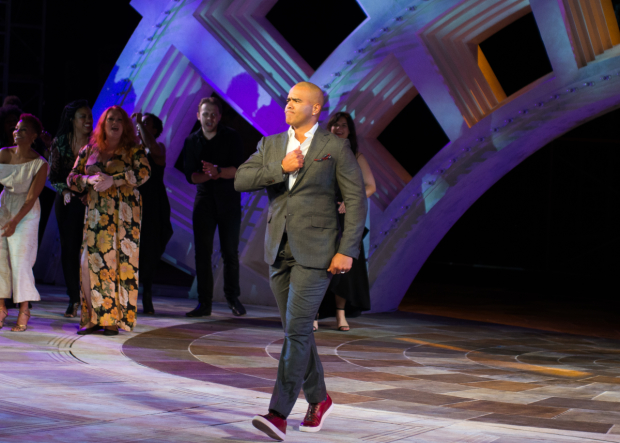 Christopher Jackson performed at The Public Theater&#39;s annual gala, Hair to Hamilton, 50 Years of Revolutionary Musicals, at the Delacorte Theater.