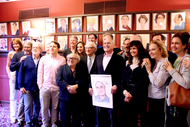 Roundabout Theater&#39;s Todd Haimes was surrounded by friends and colleagues while receiving his portrait at Sardi&#39;s.