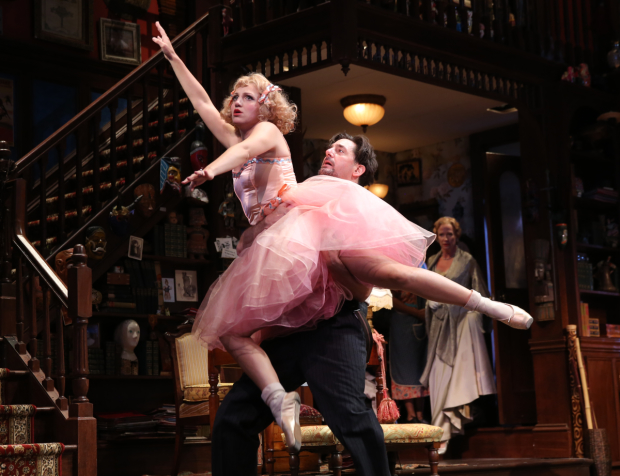 Annaleigh Ashford and Kristine Nielsen (background) starred in the 2014 Broadway revival of You Can&#39;t Take It With You. They reunite in the Shakespeare in the Park production of A Midsummer Night&#39;s Dream, with Ashford as Helena and Nielsen as Puck.