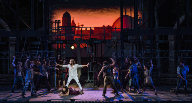The cast of Jesus Christ Superstar, directed by Gordon Greenberg, at The Muny.