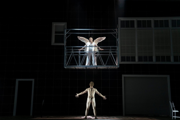 Kirsten Chambers and Andrew Garland in the opera Angels in America at Rose Hall.