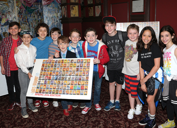 The kids of Broadway celebrate the Lights of Broadway show cards.