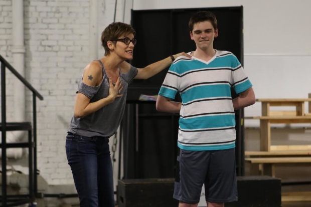 Jenn Colella serves as a mentor during Broadway Dreams&#39; #ComeTogether Summer Intensive Tour in New York City.