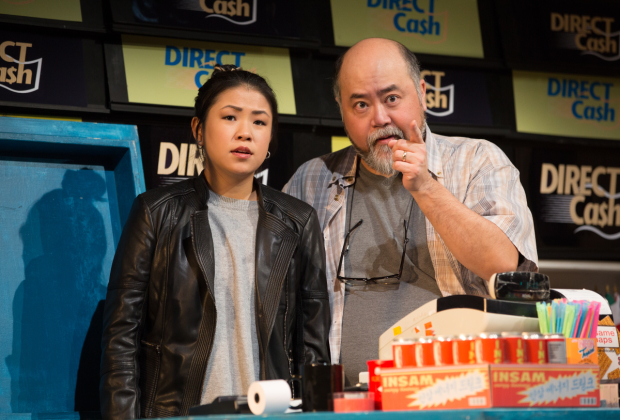 Rosie Simon and Paul Sun-Hyung Lee in Soulpepper&#39;s Kim&#39;s Convenience.