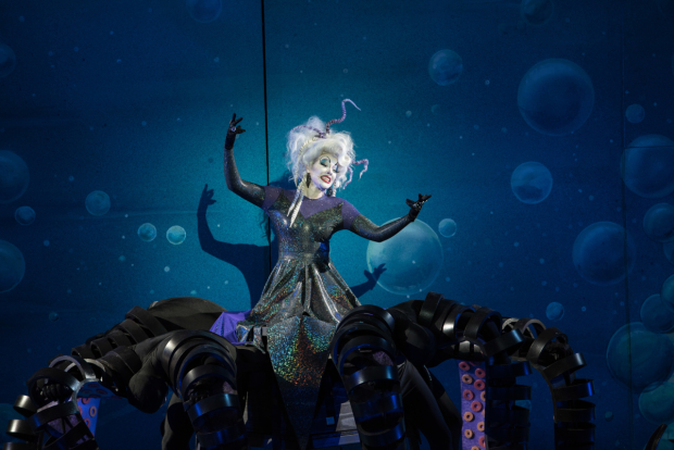 Emily Skinner as Ursula in The Little Mermaid at the Muny.