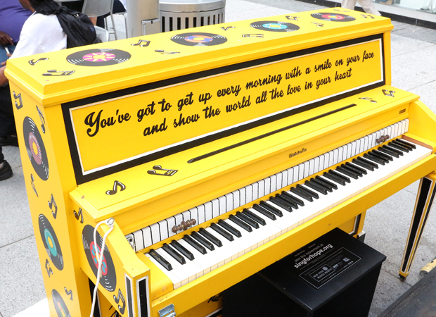 The Beautiful: The Carole King Musical piano at Penn Plaza East.