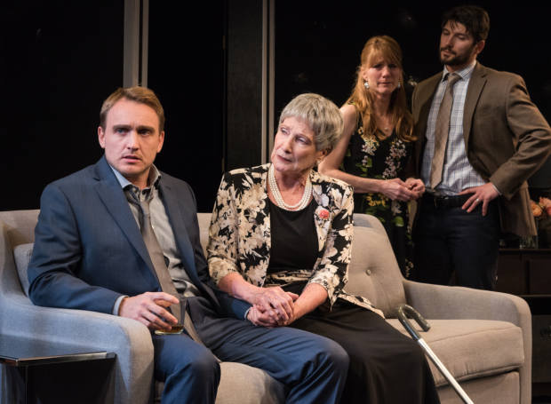 Ben Curtis, Kathleen Huber, Julie Campbell, and Jacques Mitchell star in &#39;&#39;The Crusade of Connor Stephens, written and directed by Dewey Moss, at the Jerry Orbach Theater.